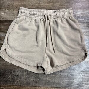 H&M Comfy Sweat Shorts Beige Size Small